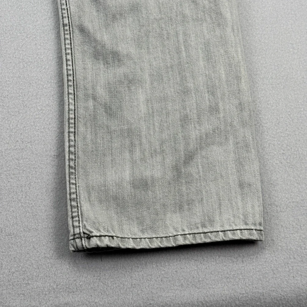 Levi's 514 Mens Gray Denim Jeans Size 36x29 Slim Straight Fit‎ Mid Rise